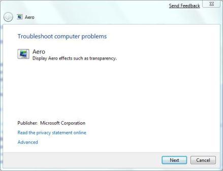 aero-troubleshooter Fix and Troubleshoot Aero Transparency in Windows 7