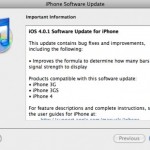 iOS 4.01 now available to iPhone owners